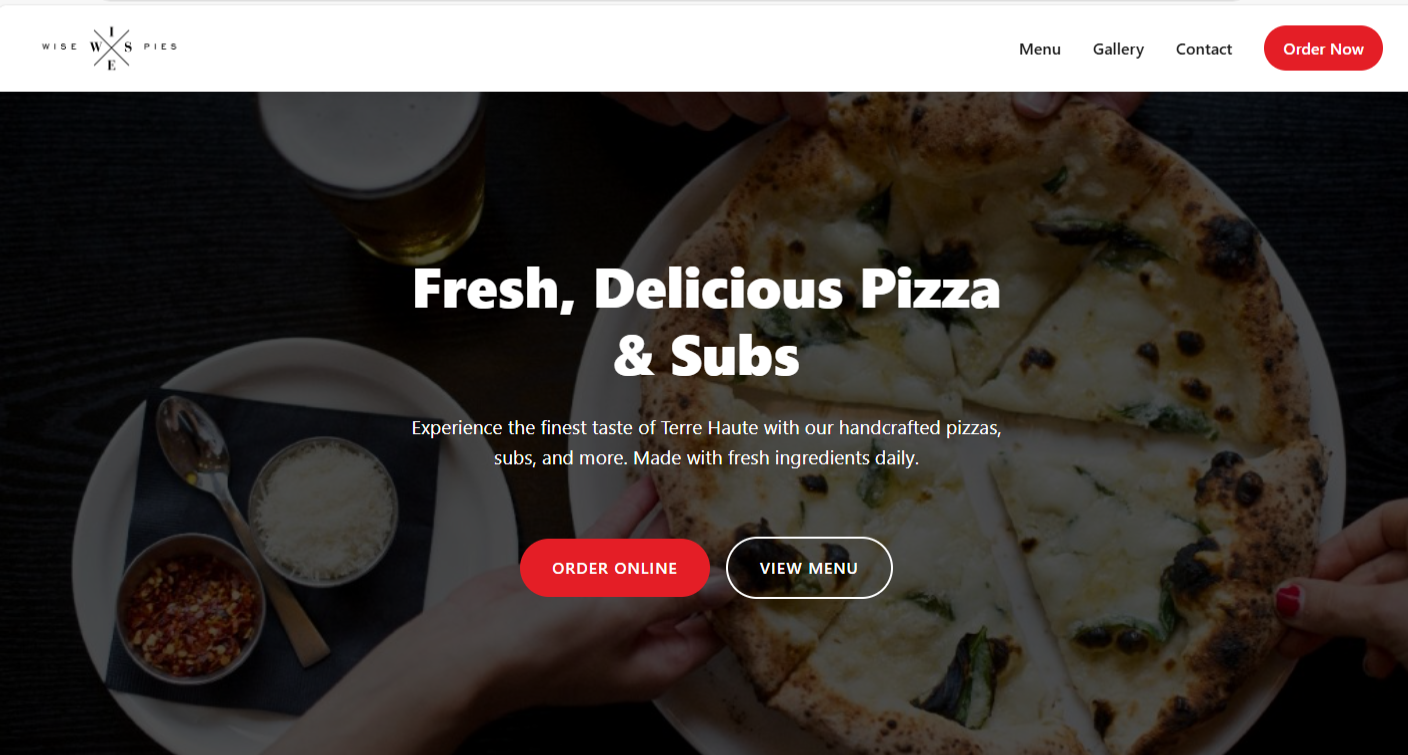 Wise Pies Website Demo